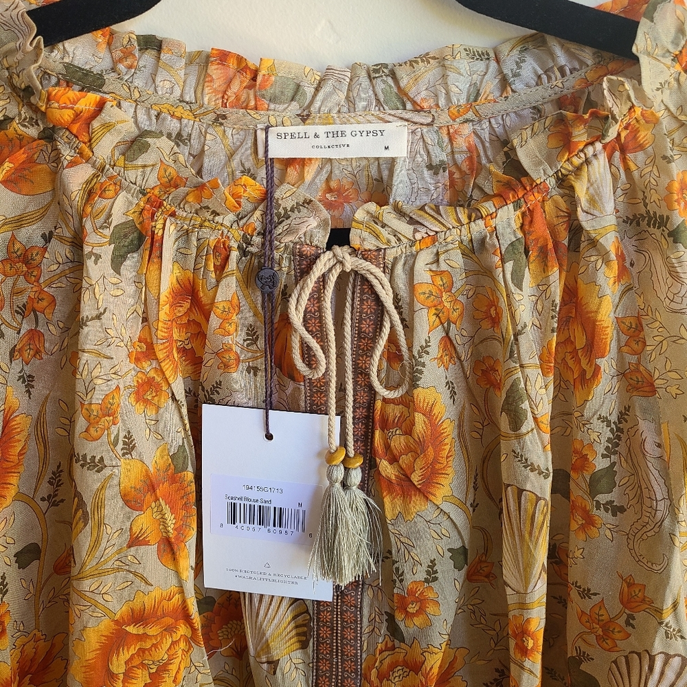 NWT Seashell Blouse in Sand - Picture 12 of 12